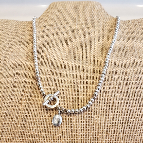 Ralph Lauren Jewelry - Ralph Lauren Silver Bead Toggle Necklace
